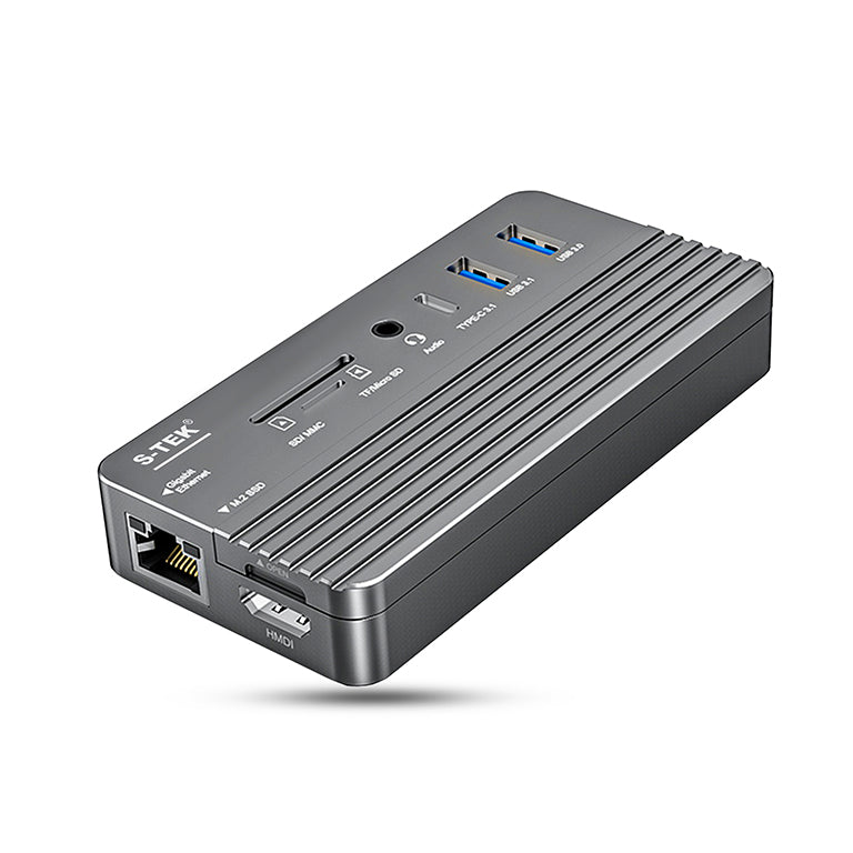 S-TEK 10-in-1 Type C Hub with SSD M.2 Enclosure 8TB