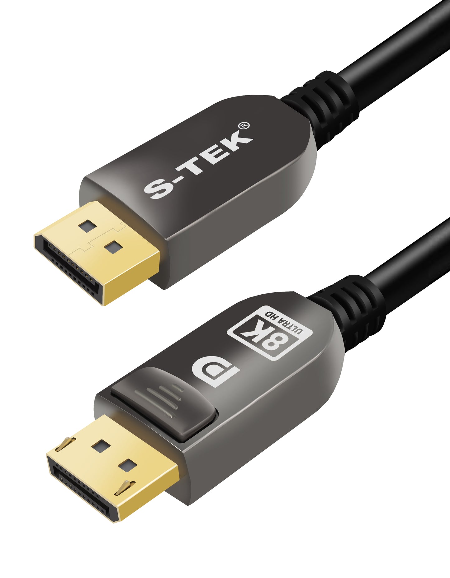 S-TEK 8K DisplayPort Ultra HD Cable DisplayPort Male to Male, Supports 7680x4320 Resolution, 8K @ 60 Hz, 4K @144 Hz, 2K 165 Hz HDP DSC 1.2 HDCP for Gaming Laptop Monitor