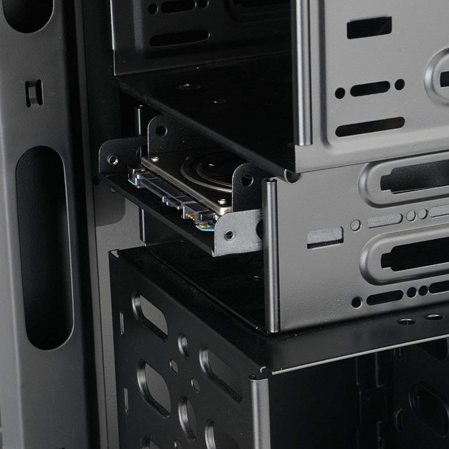 S-TEK HDD to SSD 2.5 inch to 3.5 inch Internal Hard Disk Drive Mounting Bracket for SSD for Desktop PC