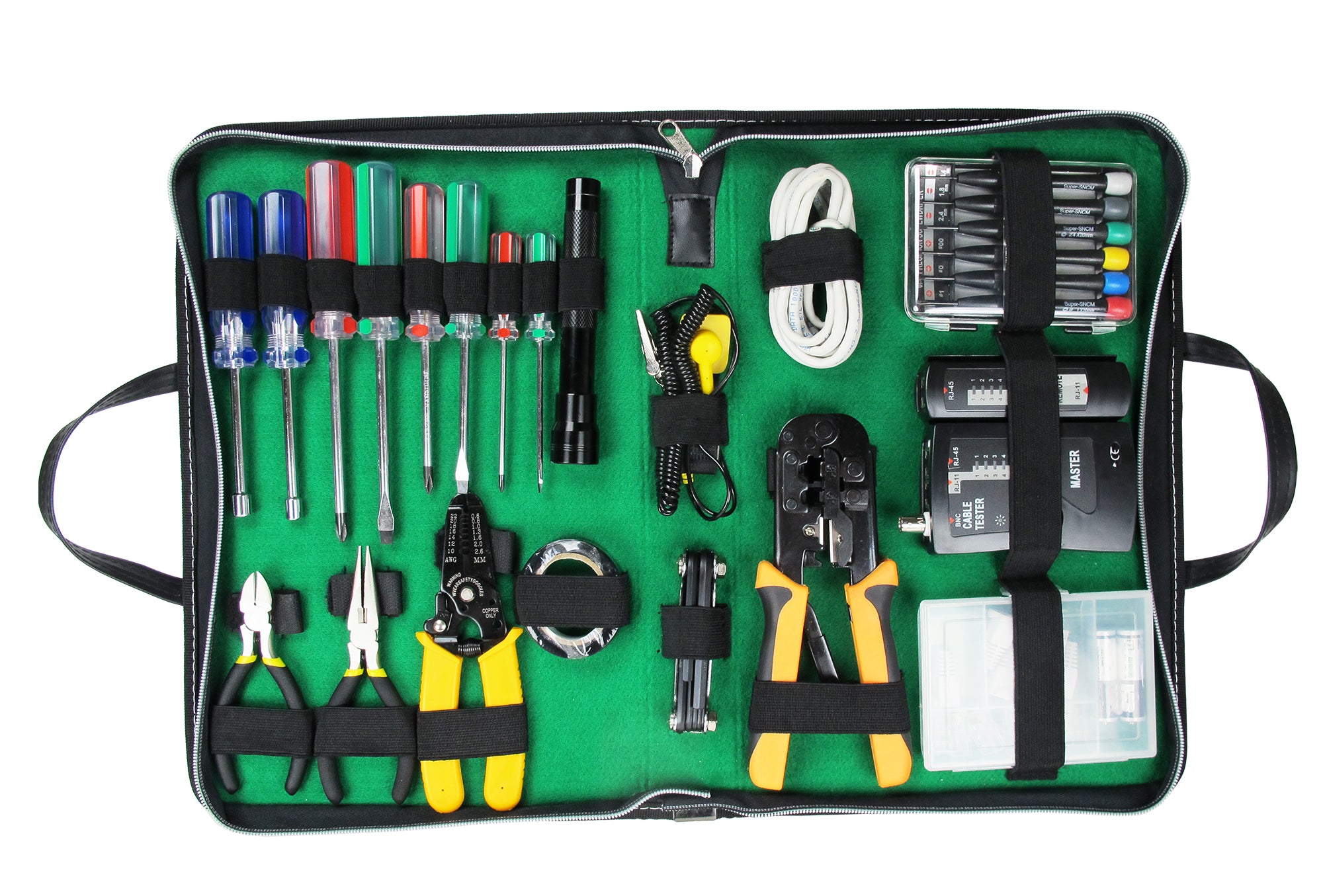 S-TEK 34 Piece Electronic and Network Maintenance Tool Kit