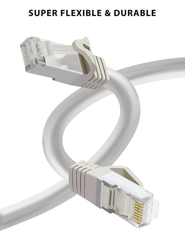 S-TEK CAT 7 Ethernet Cable High Speed Lan Cable, Double Shielded SFTP, 10 Gbps Network Patch Cable Compatible with PS5 PS4 PS3 Xbox One Laptop Server Router