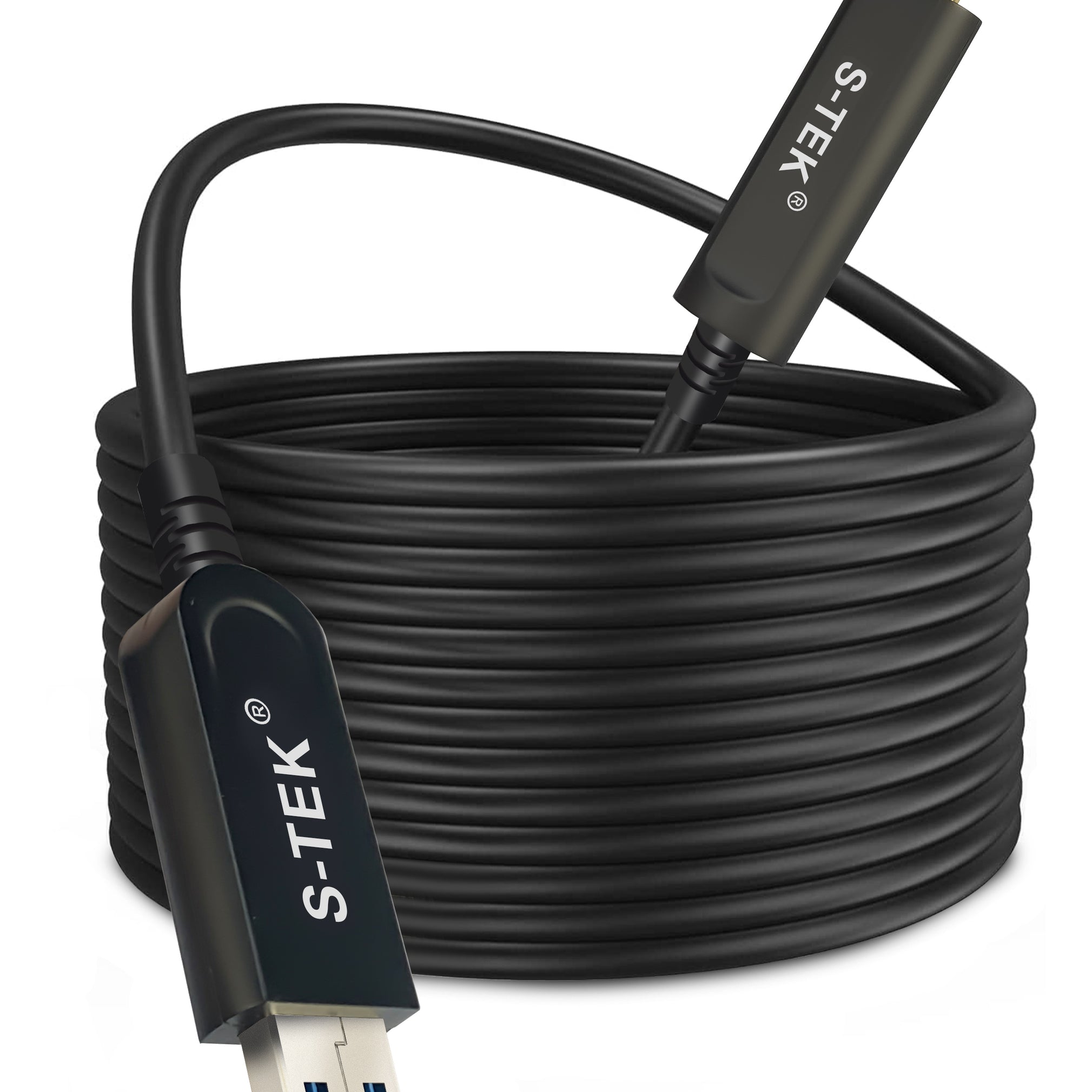 S-TEK USB 3.1 A to Type C Fiber Optical Extension Cable Gen 2