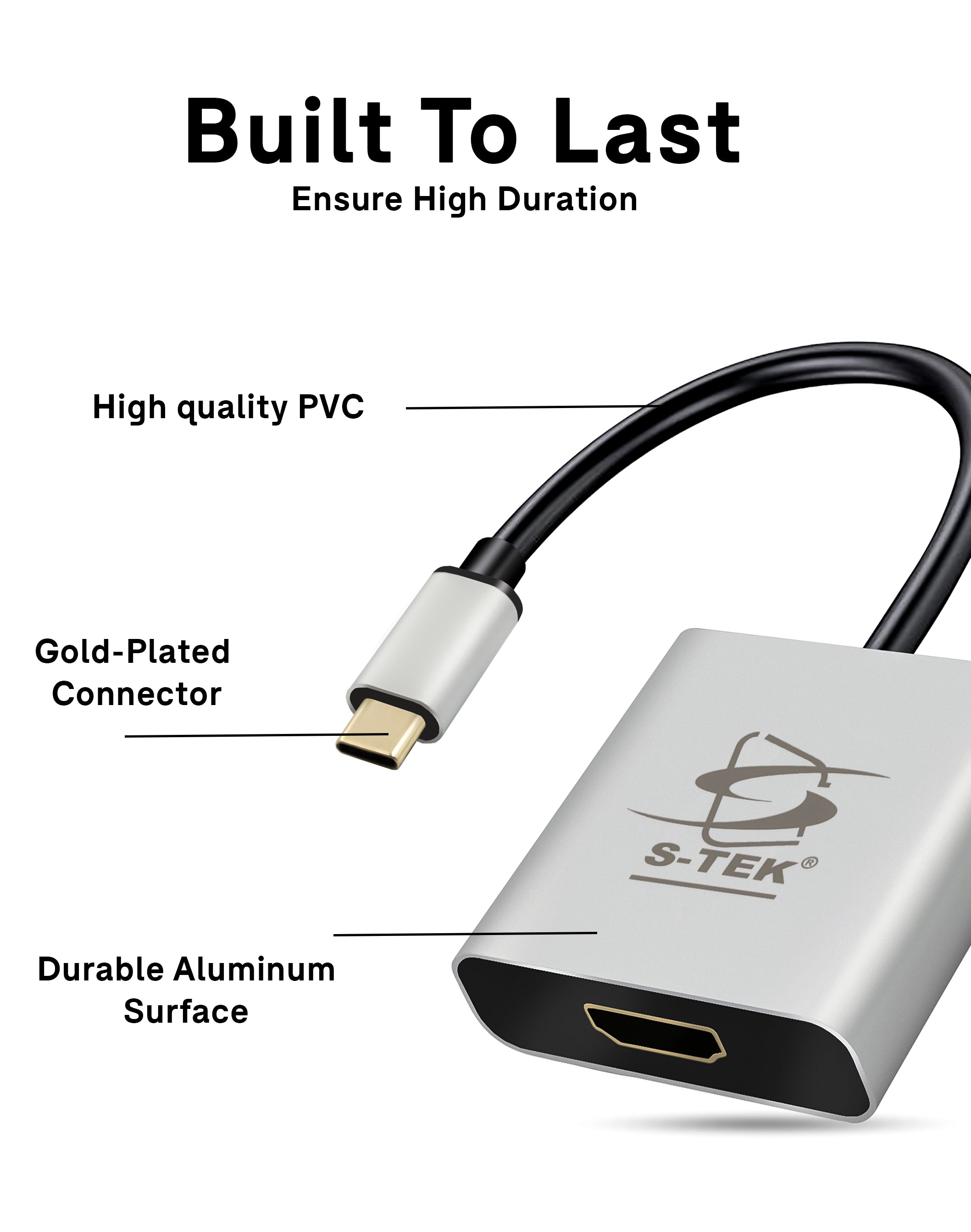 S-TEK Type C to HDMI Adaptor 4K 60 Hz