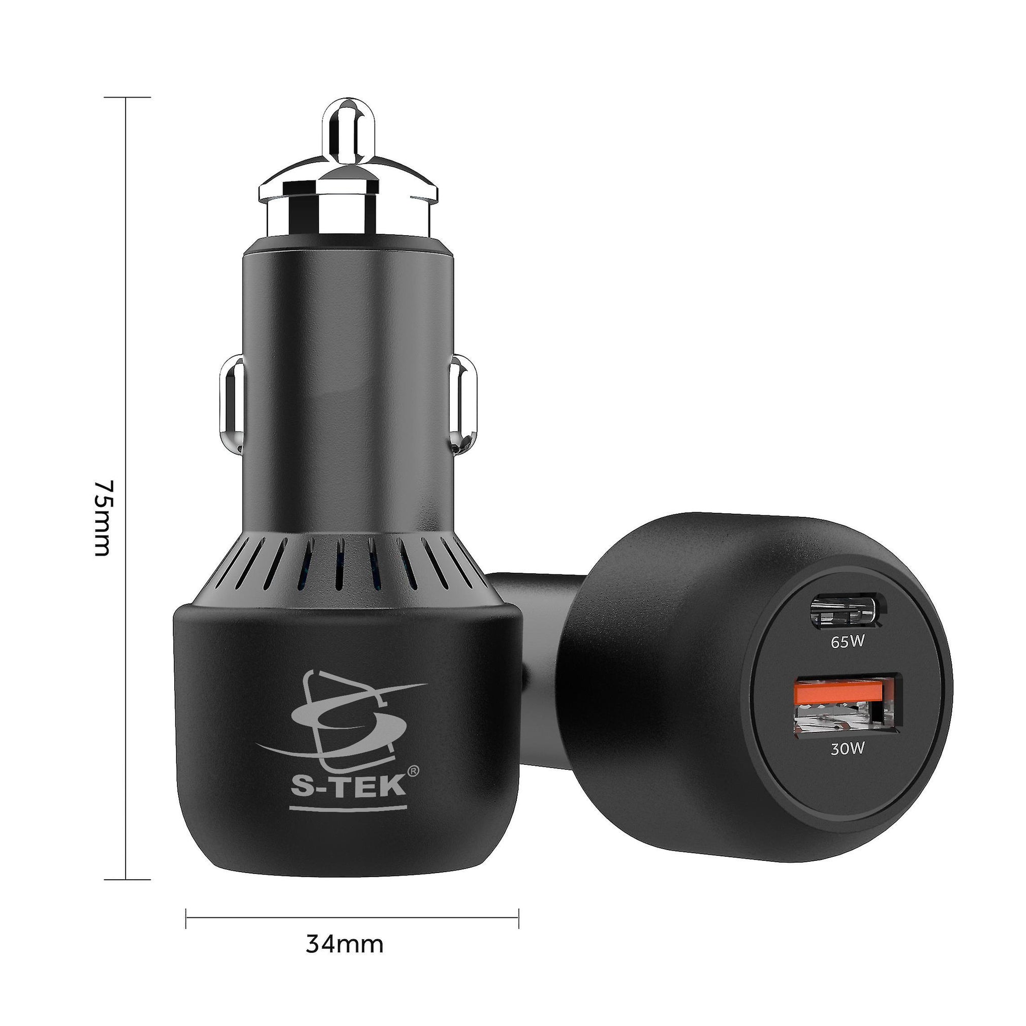S-TEK 95W Power Delivery GaN Car Charger