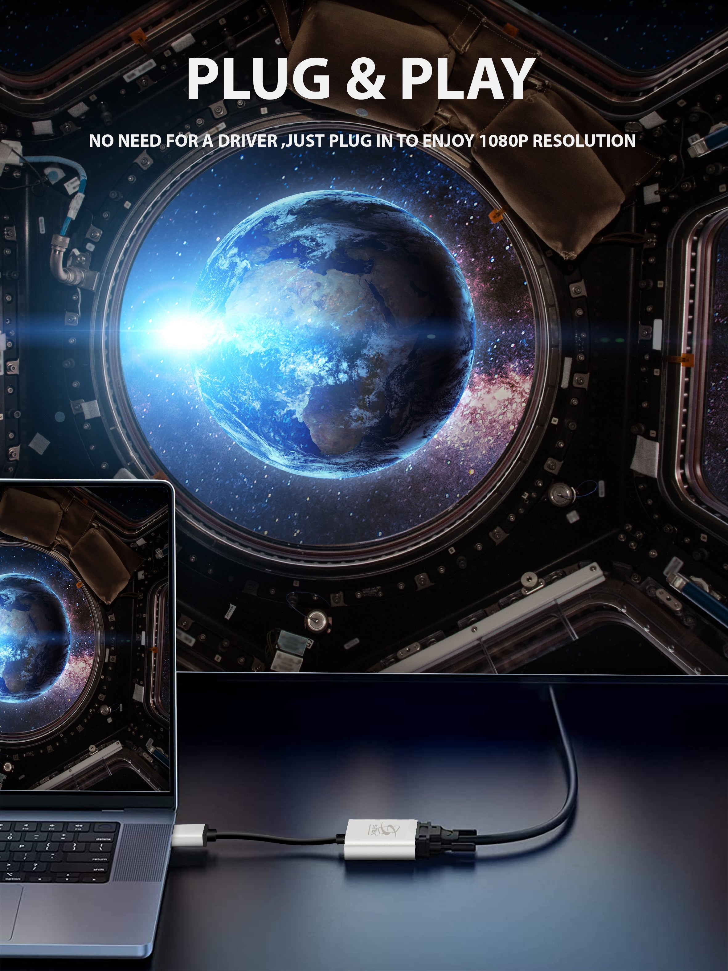 S-TEK HDMI TO VGA Adaptor 1080P