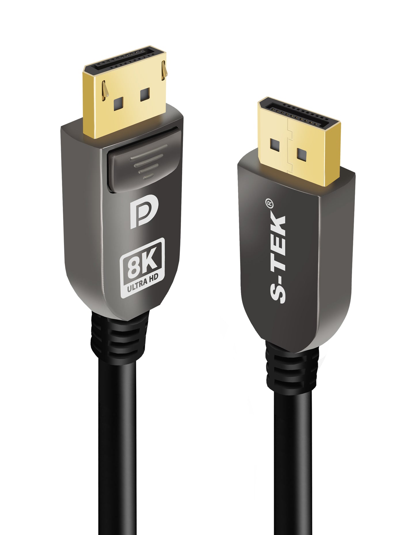 S-TEK 8K DisplayPort Ultra HD Cable DisplayPort Male to Male, Supports 7680x4320 Resolution, 8K @ 60 Hz, 4K @144 Hz, 2K 165 Hz HDP DSC 1.2 HDCP for Gaming Laptop Monitor