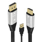 S-TEK HDMI to DisplayPort Cable (4K @ 60 Hz, 1080 @ 120 Hz) for Computer, Monitor, PS4/PS5, Xbox One S