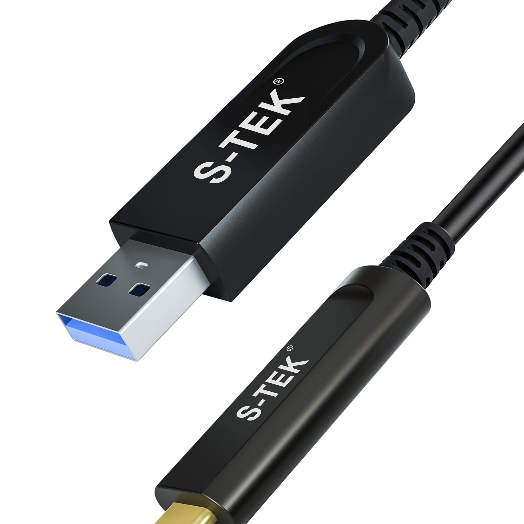 S-TEK USB 3.1 A to Type C Fiber Optical Extension Cable Gen 2