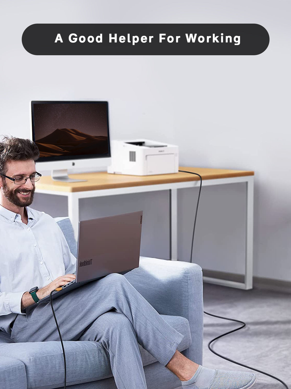 S-TEK USB 2.0 Printer Cable Type A to Type B High Speed