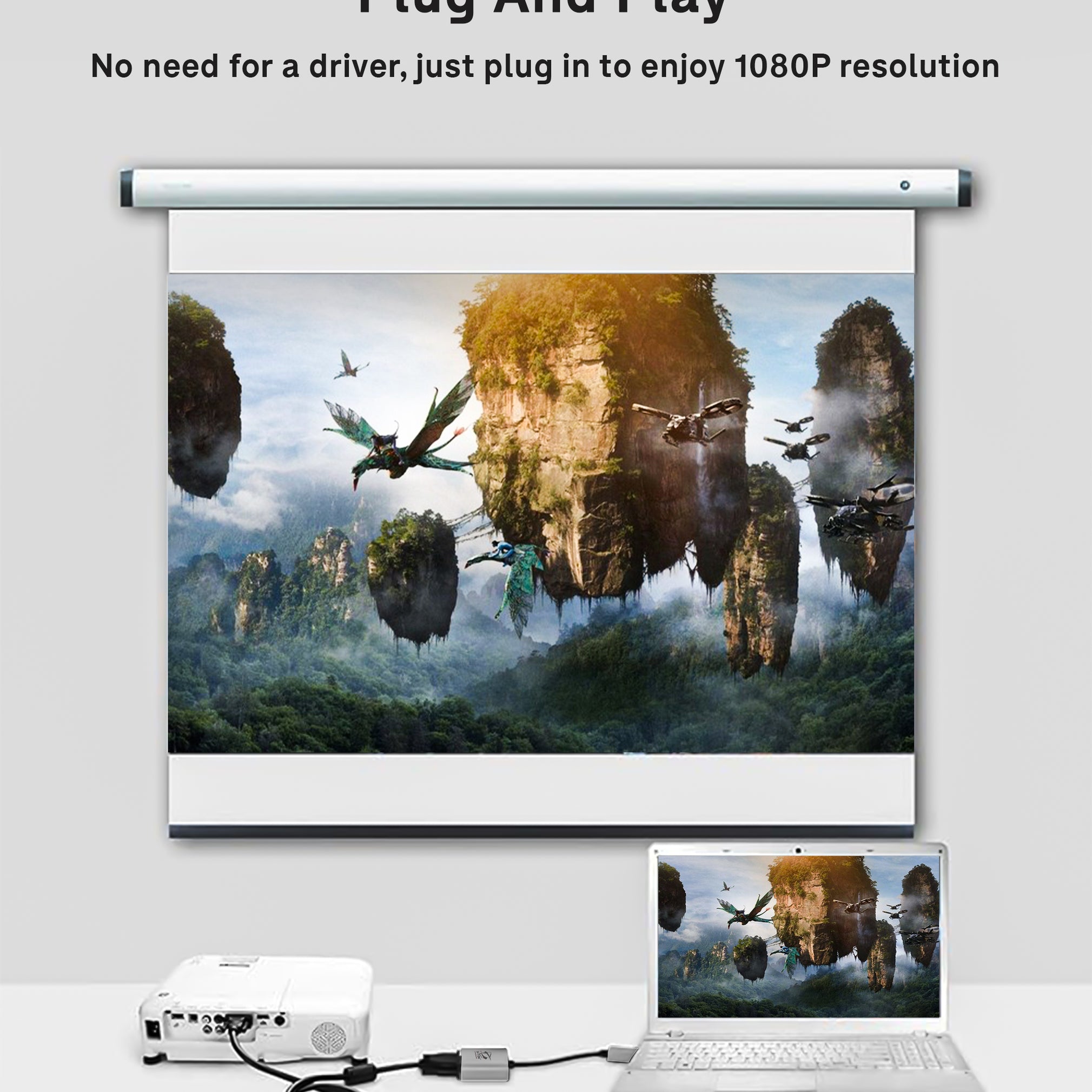 S-TEK HDMI TO VGA Adaptor 1080P