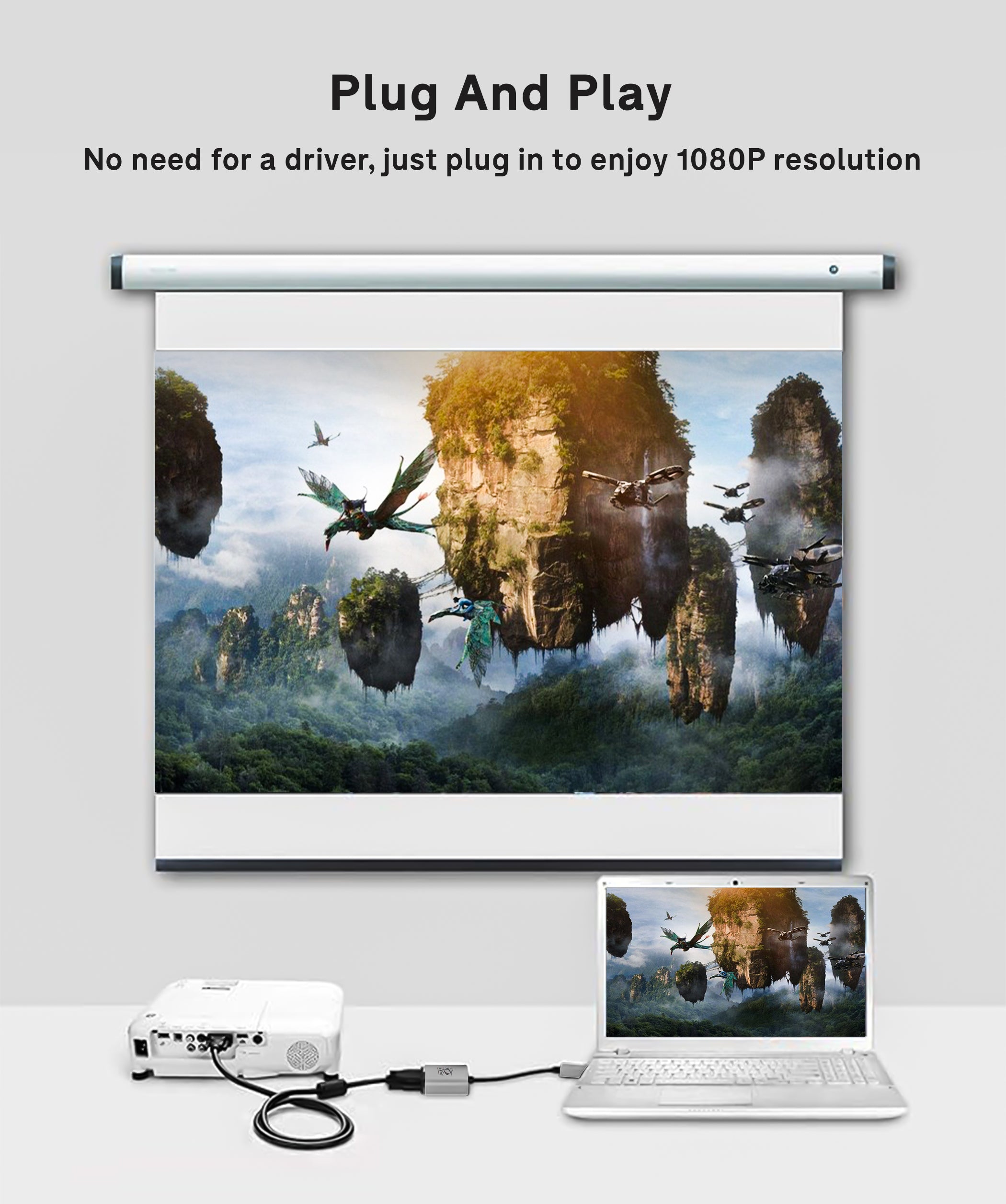 S-TEK HDMI TO VGA Adaptor 1080P