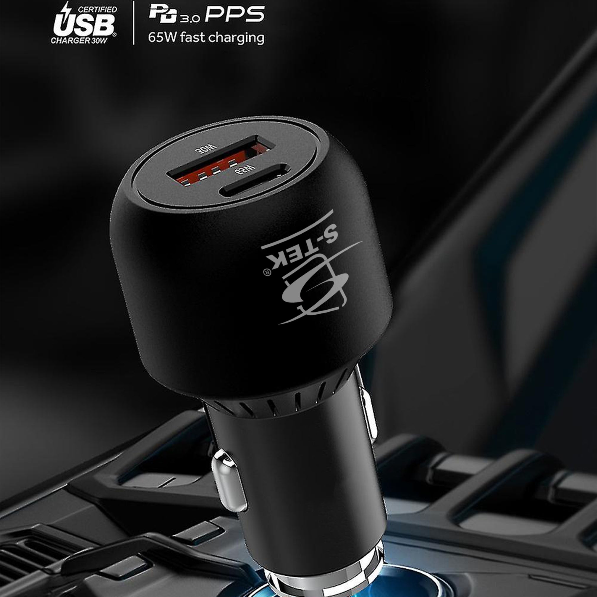 S-TEK 95W Power Delivery GaN Car Charger