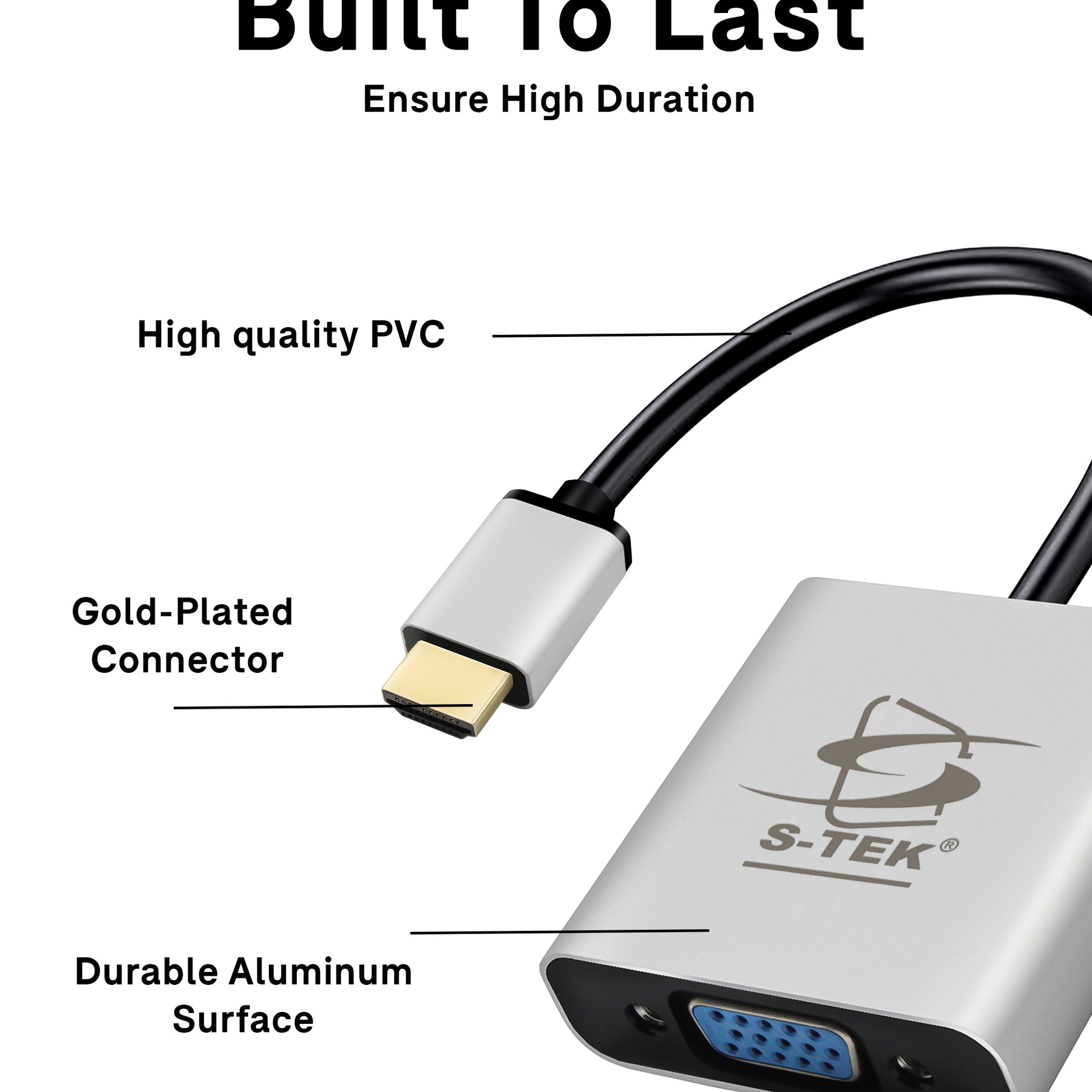 S-TEK HDMI TO VGA Adaptor 1080P