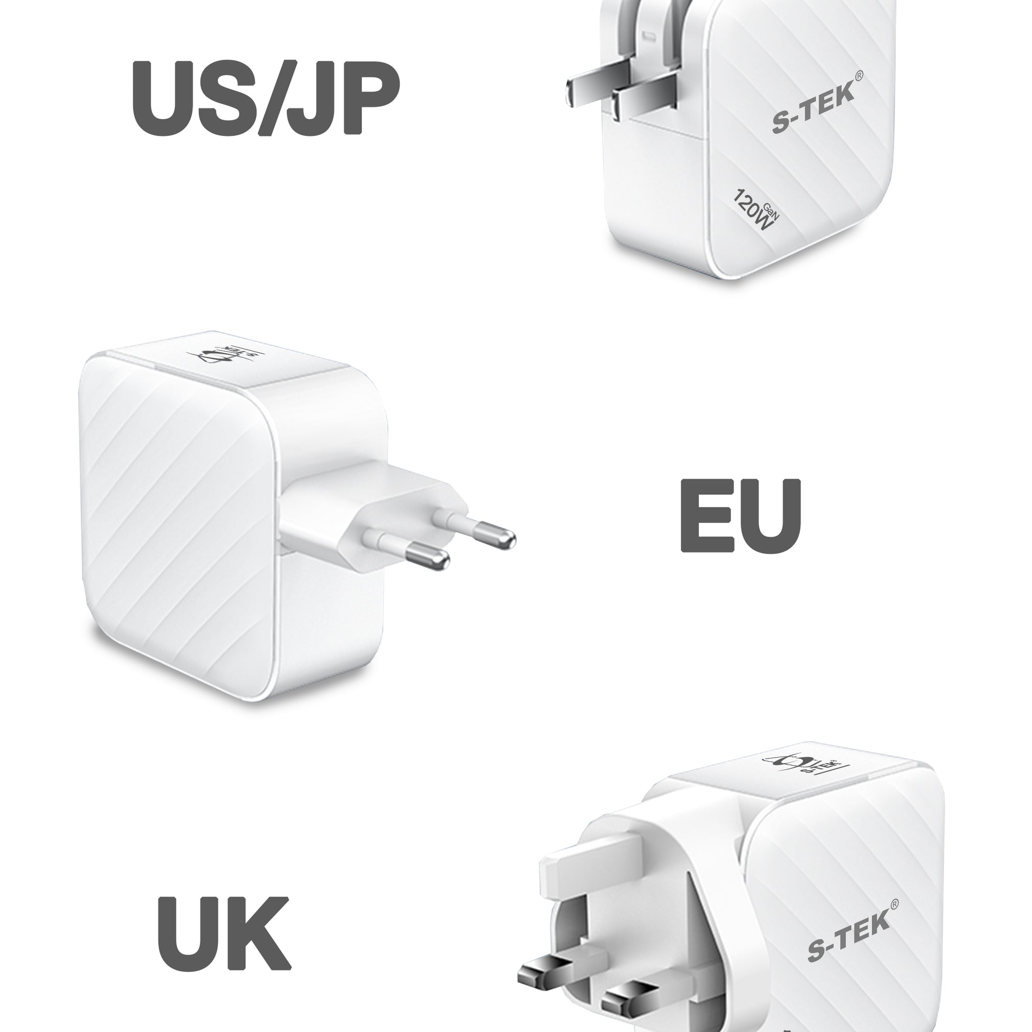 S-TEK 120W Power Delivery GaN Wall Charger