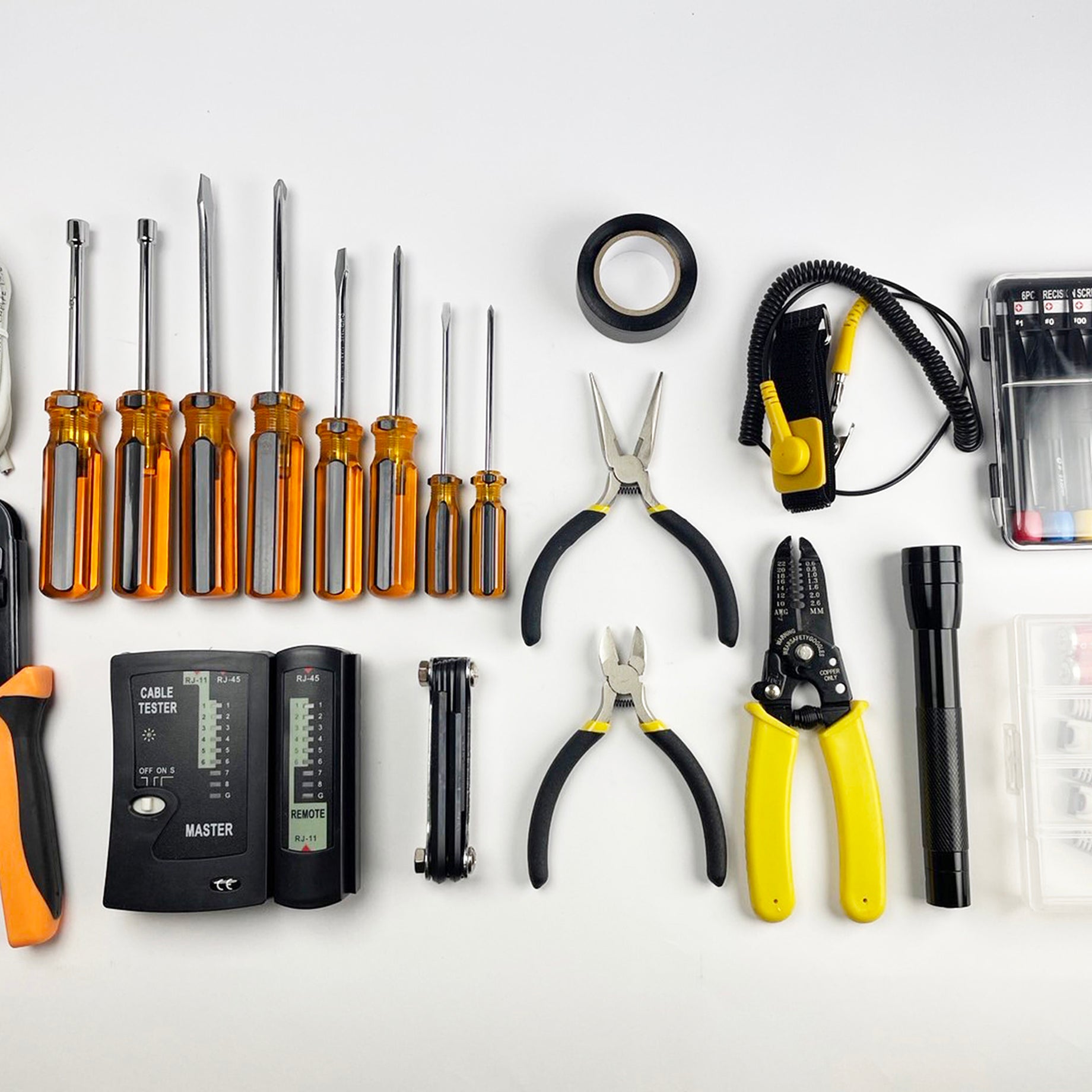 S-TEK 34 Piece Electronic and Network Maintenance Tool Kit