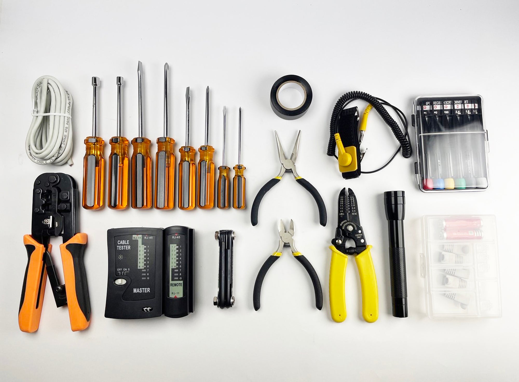 S-TEK 34 Piece Electronic and Network Maintenance Tool Kit