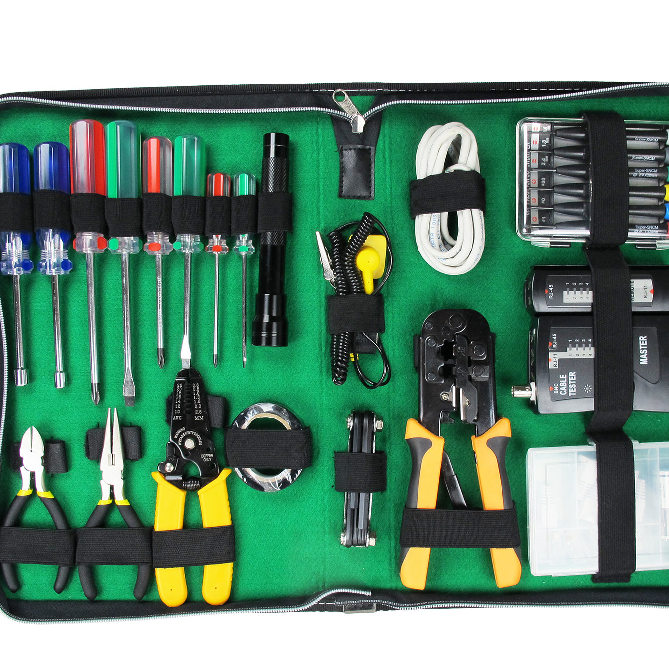 S-TEK 34 Piece Electronic and Network Maintenance Tool Kit