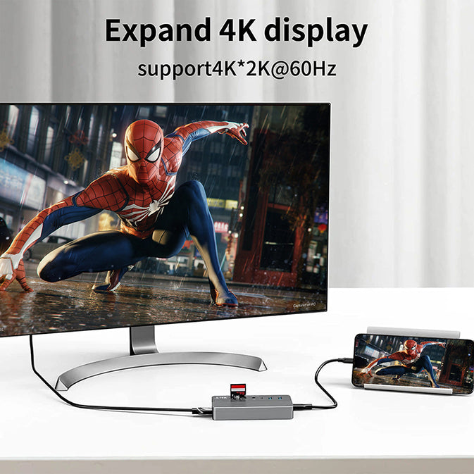 S-TEK 10-in-1 Type C Hub with SSD M.2 Enclosure 8TB