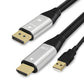 S-TEK HDMI to DisplayPort Cable (4K @ 60 Hz, 1080 @ 120 Hz) for Computer, Monitor, PS4/PS5, Xbox One S