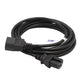 S-TEK Heavy Duty Computer Power Extension C14 Male to C15 Female Power Cable, 18 AWG, for PC, PDU, Monitor, Switches, 10A – 250V