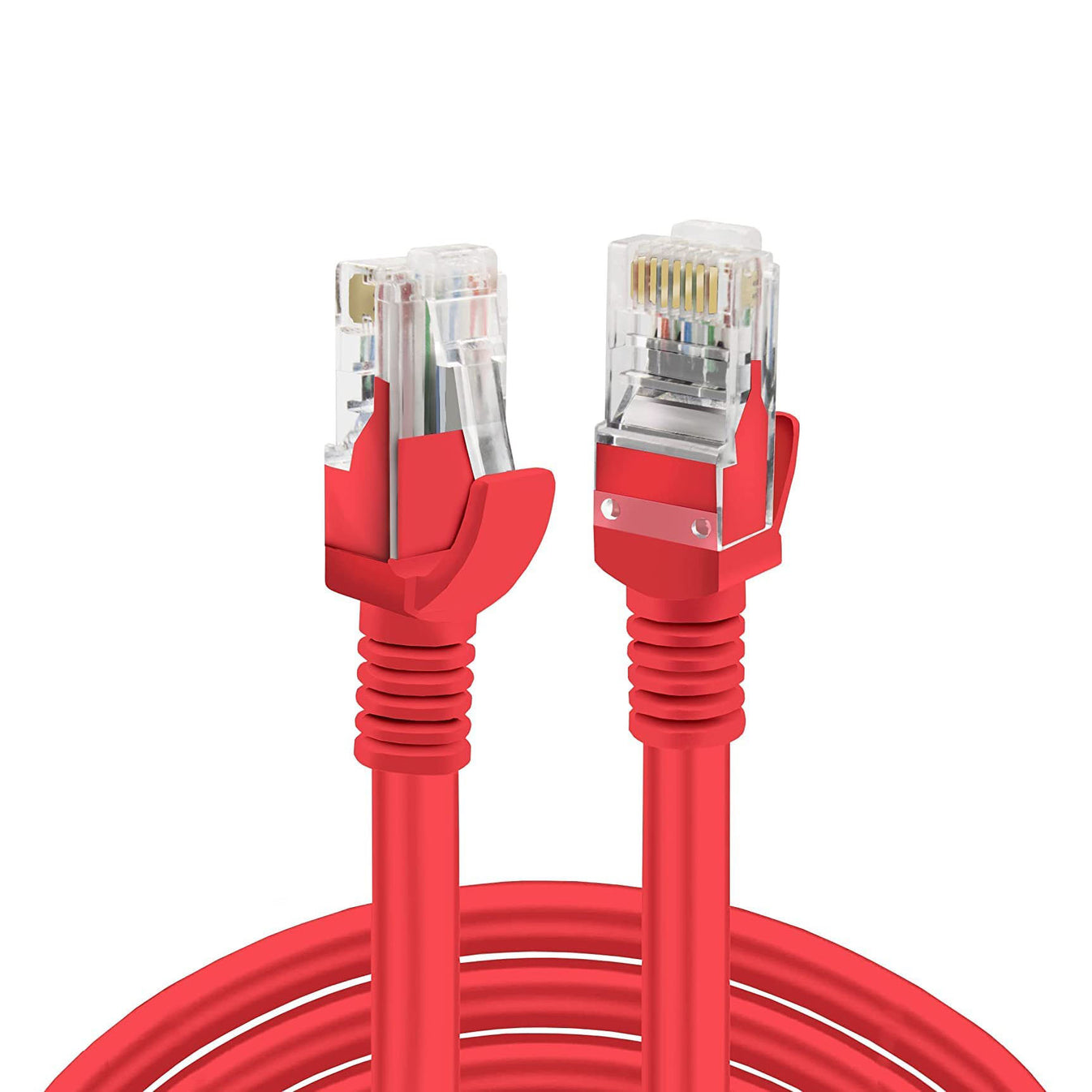 S-TEK High Speed RJ45 CAT-6 Ethernet Patch Cord – Red