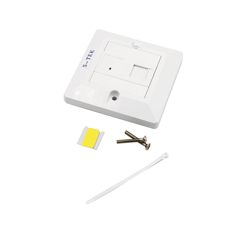 S-TEK CAT-6 Network Wall Port RJ-45 Face Plate