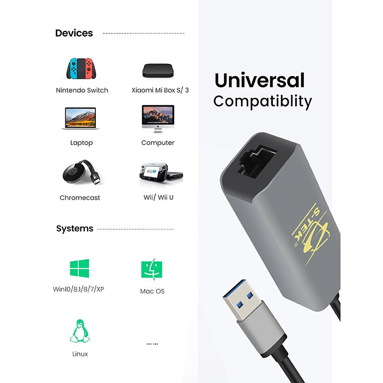 S-TEK USB 3.0 to Gigabit Ethernet Adaptor