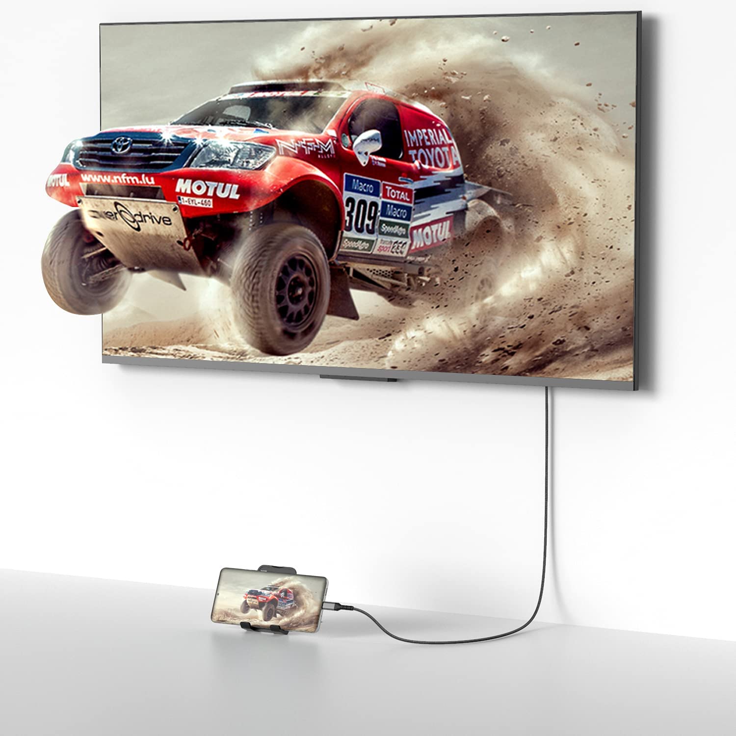 S-TEK USB TYPE C to HDMI CABLE, Thunderbolt 3