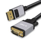 S-TEK Display Port to VGA Cable Male to Male for Laptop, Graphic Card, HDTV and Projector 1.2 Version